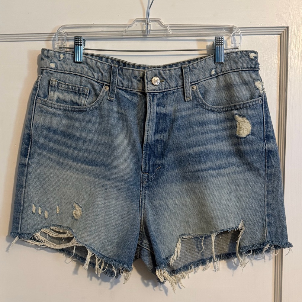 Lucky Brand Distressed Light Blue Denim Jean Shorts